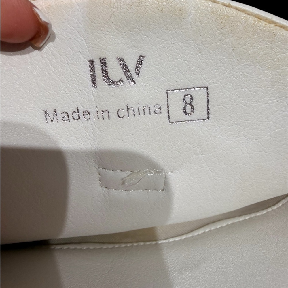IUV brand white western cowboy boots for women mid calf size 8 - Picture 9 of 13